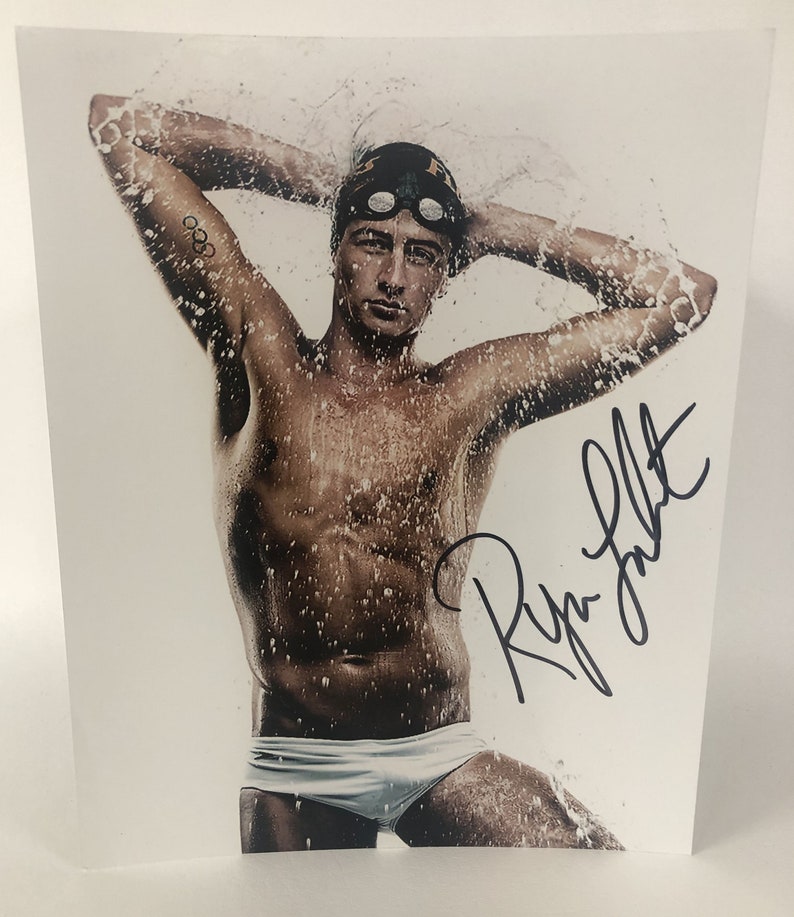 Ryan Lochte Signed Autographed Glossy 8x10 Photo Poster painting - COA Matching Holograms