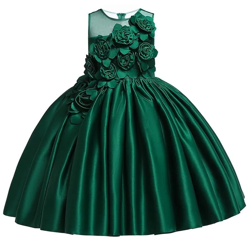 2021 Summer Baby Girl Party Dress Kids Dresses For Girls Children Elegant Birthday Princess Dress Wedding Dress 10 Year Vestidos