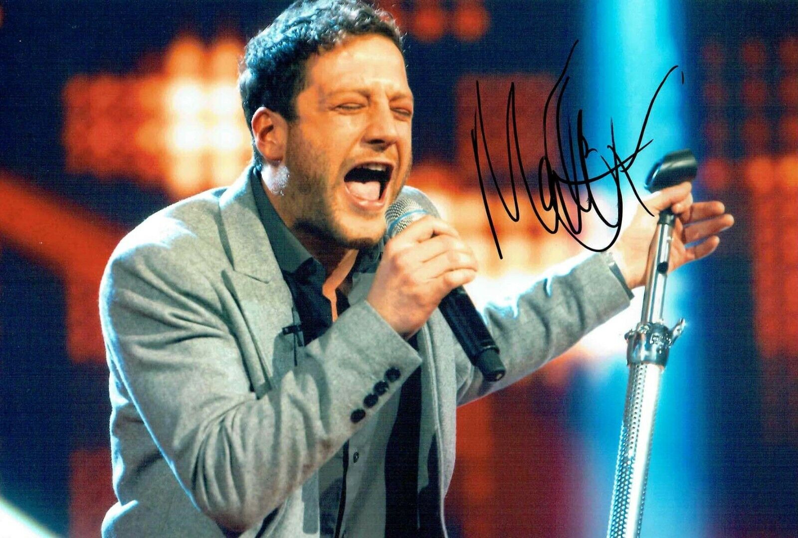 Matt CARDLE The X Factor Winner SIGNED Autograph 12x8 Photo Poster painting 3 AFTAL COA