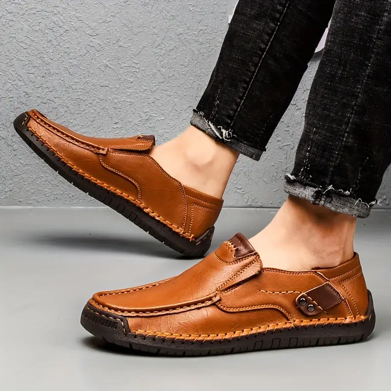 mens loafers slip on casual shoes lightweight comfortable driving walking shoes details 3