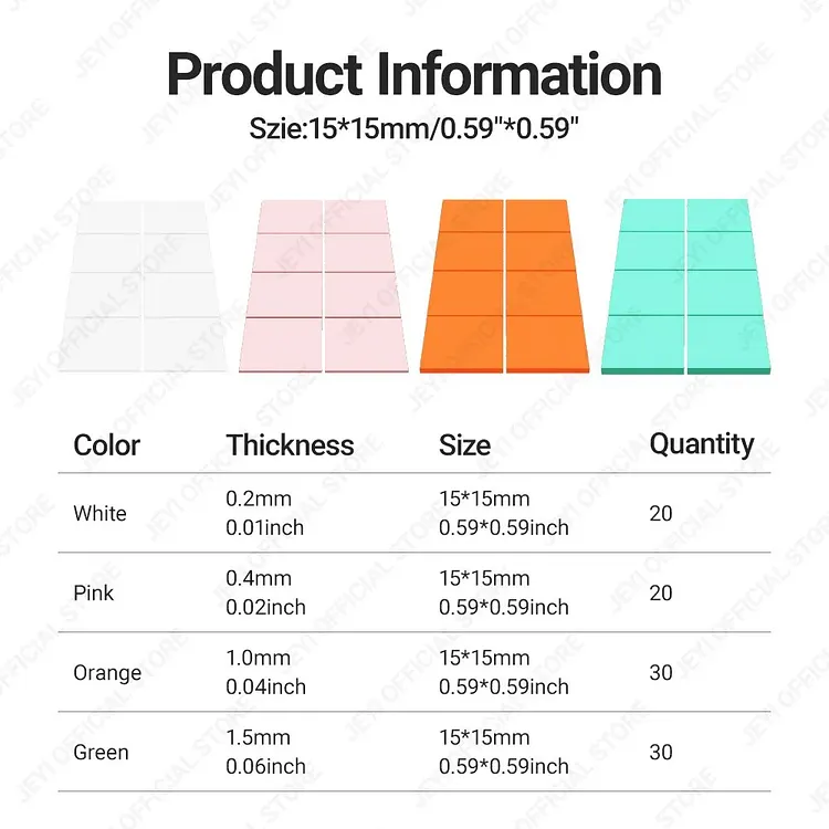 FUUGlan 100x100x1mm Morbido Silicone Termico Conduttivo Pad