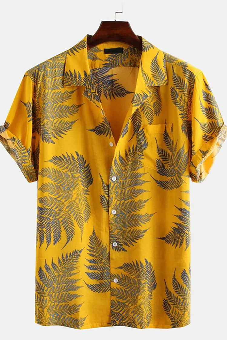 Tiboyz Vacation All Over Leaf Short Sleeve Shirt