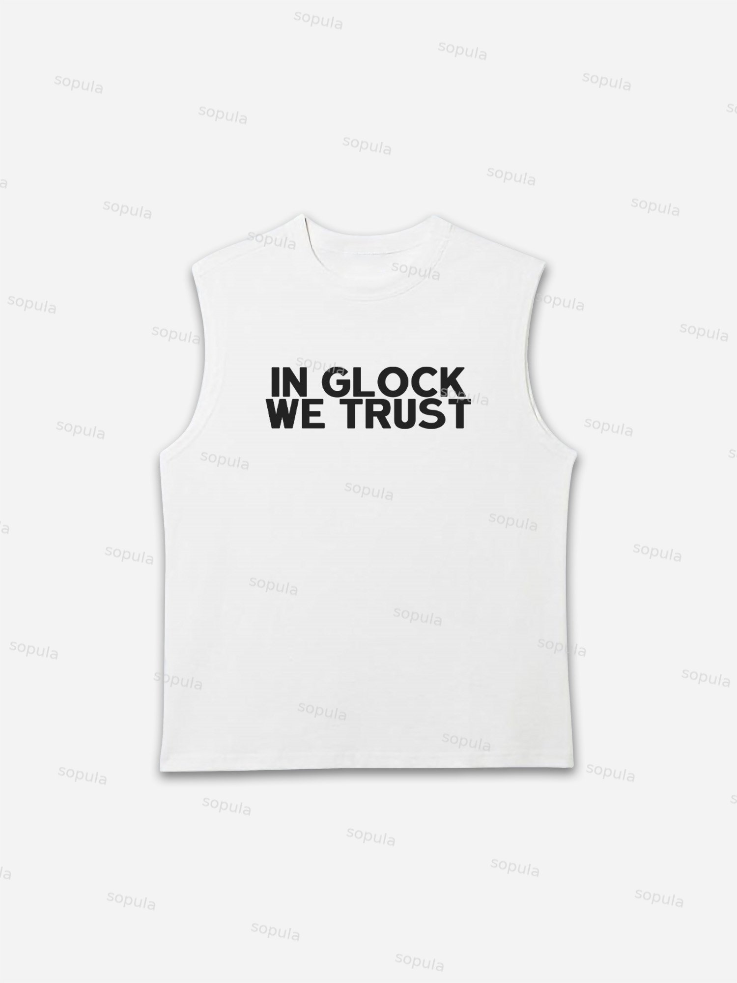 Vintage In Glock We Trust Graphic Tank Top - Sopula｜Premium Graphic Tees & Graphic Clothing