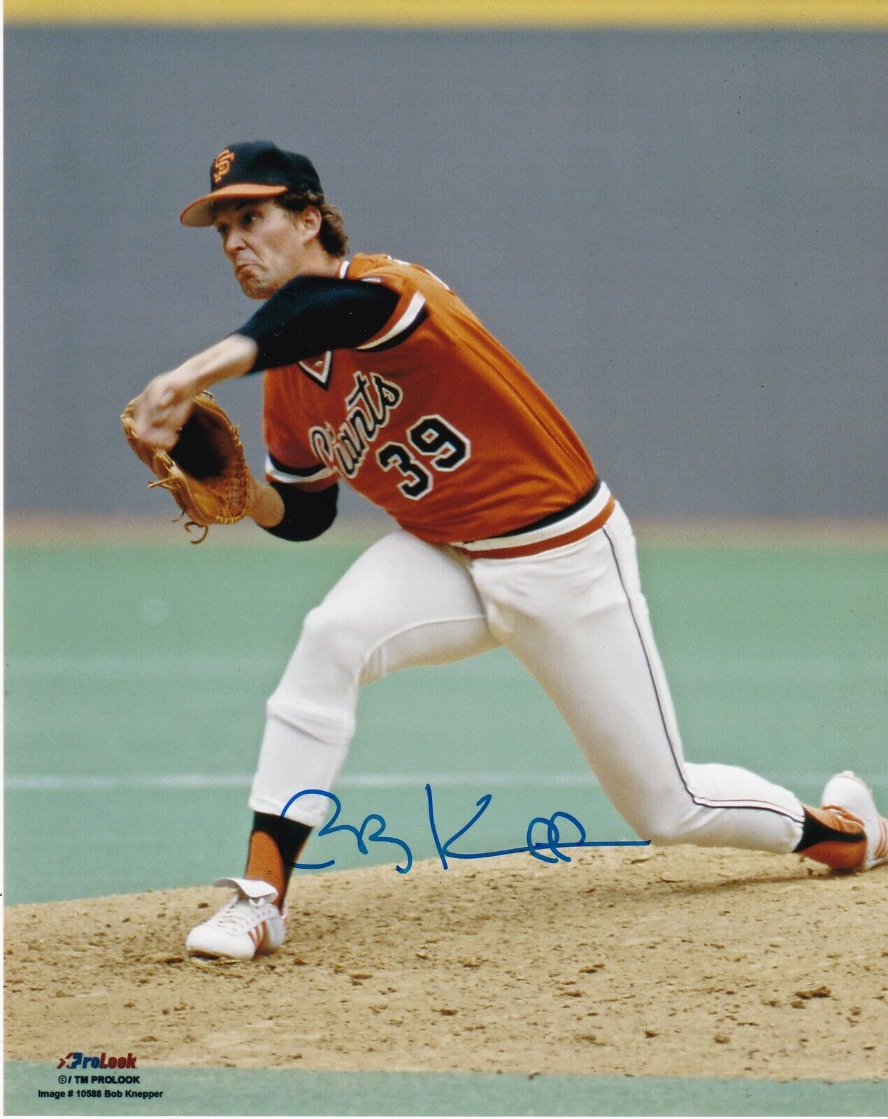 BOB KNEPPER SAN FRANCISCO GIANTS ACTION SIGNED 8x10