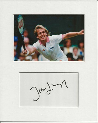 John Lloyd tennis signed genuine authentic autograph signature and Photo Poster painting display