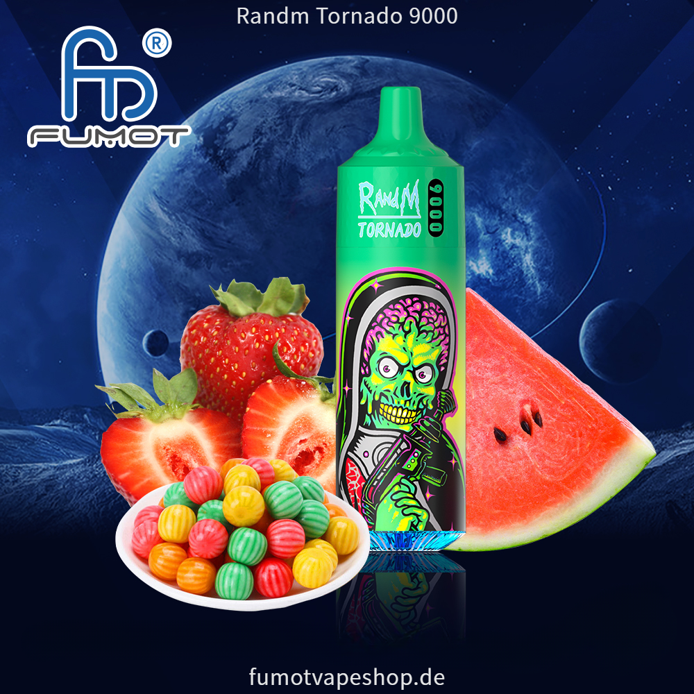 Randm Tornado 9000 Erdbeer-Wassermelonen-Kaugummi  fumotvapeshop