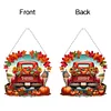 (US Local)Fall Truck DIY Diamond Art Pendant Diamond Painting Set for Wall Window