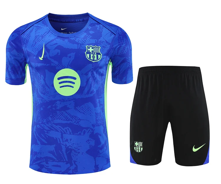 2025-26 Barcelona Training Jersey Blue - Adult Set
