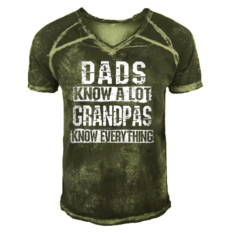 Men's Outdoor Dads Know A Lot Grandpas Know Everything T-Shirt-Compassnice®