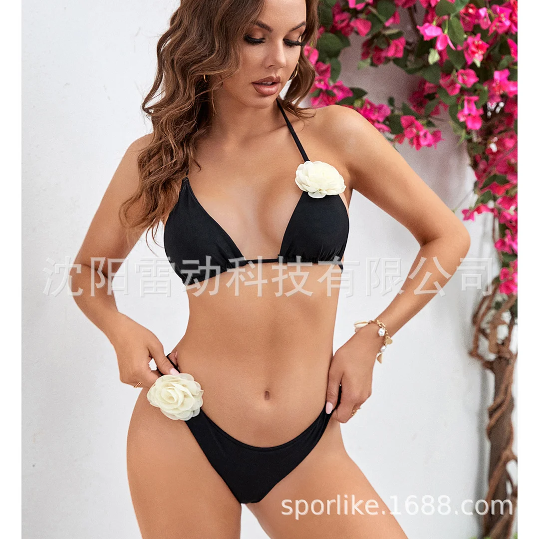 Churchf Three-Point Mini Bikini Low-Waist Sexy Strap Split Swimsuit Women 2025 New Bikini