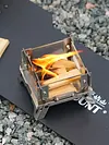 Mini Glass Observation Stand Portable Folding Outdoor Wood Stove Incense Burner