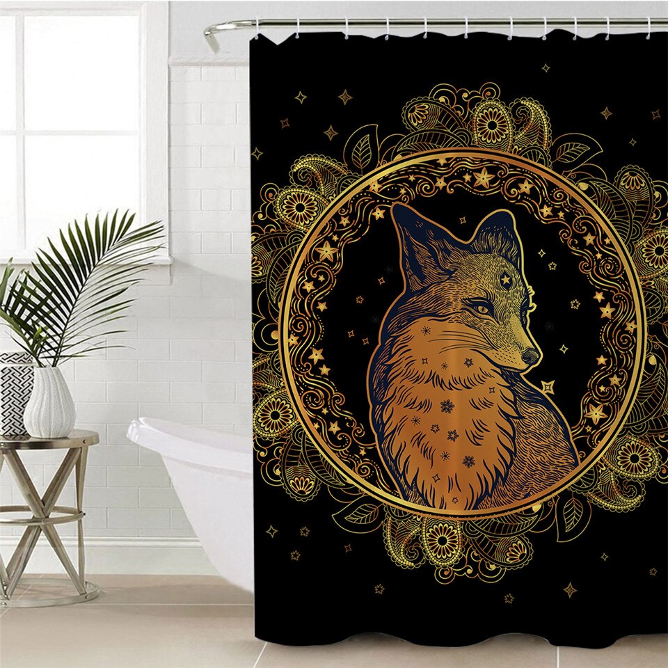 

Golden Fox - Print Shower Curtain, 180*200cm, 501 Original