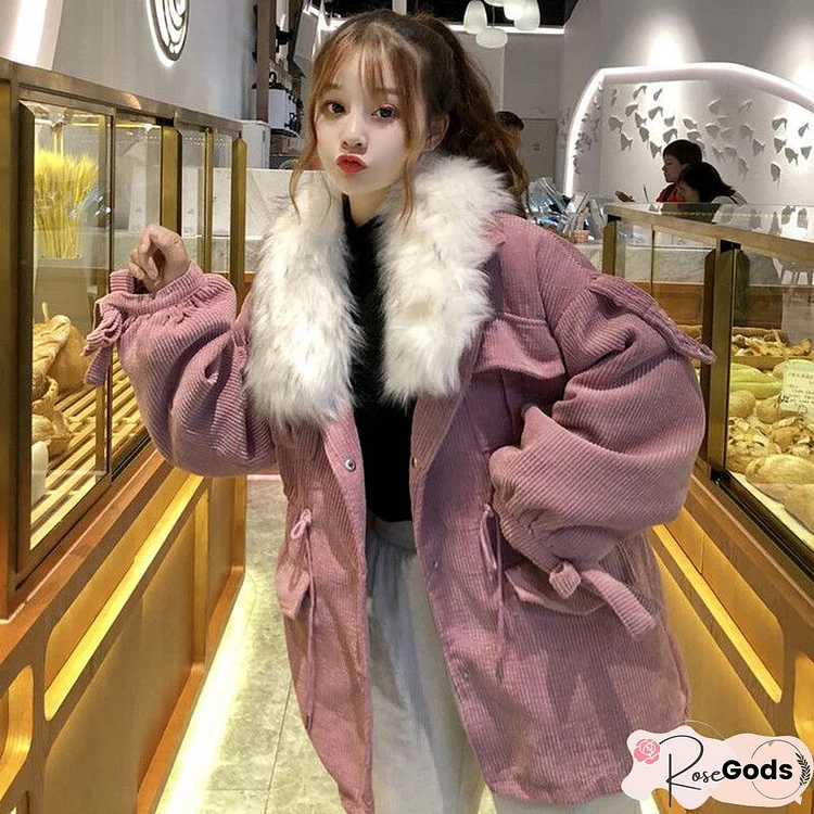 Autumn Design Warm White Parkas Thick With Hoodies Women Casual Loose Lady Coats Elegant Korean Stylish Female Overwear New