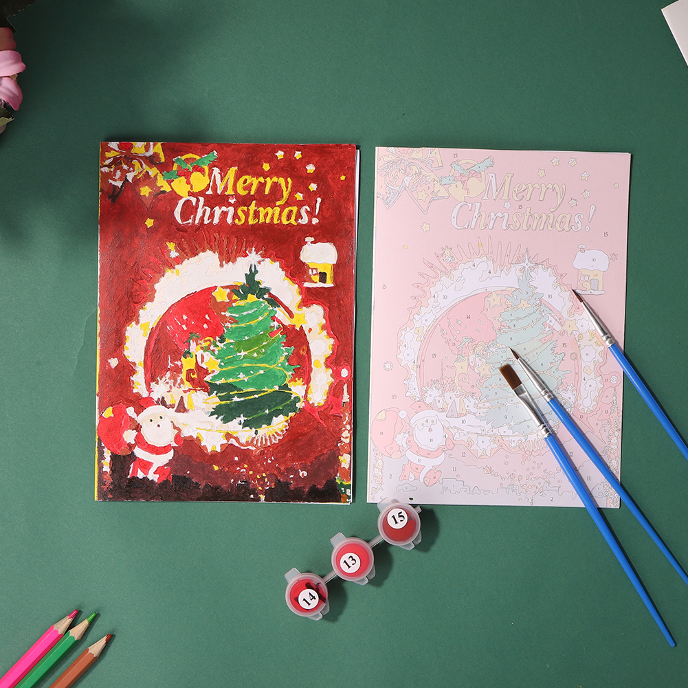 

2pcs Christmas Card - Paint By Numbers Craft, 501 Original