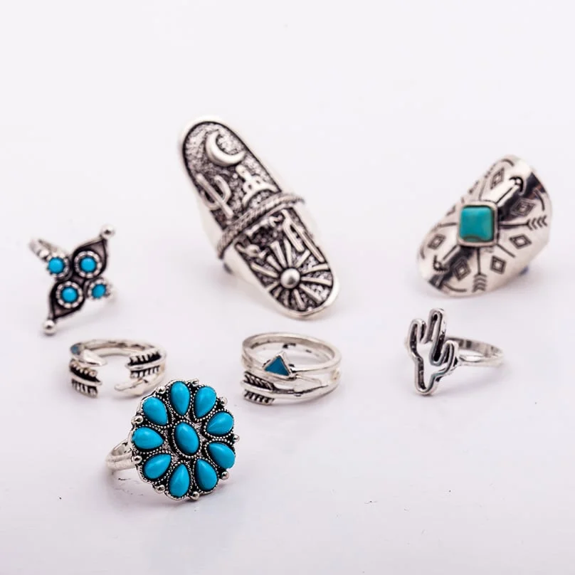 🔥Last Day 75% OFF🎁9-Piece Bohemian Ring Set
