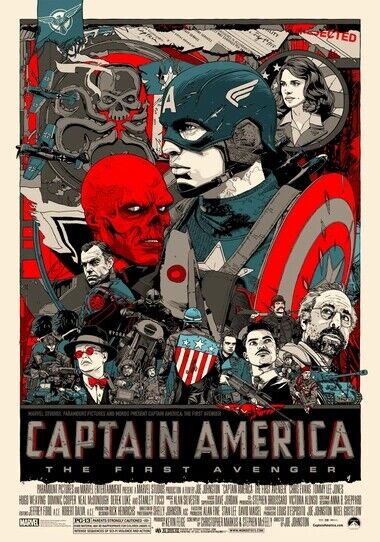 CAPTAIN AMERICA POSTER - THE FIRST AVENGER - HIGH GLOSS Photo Poster painting POSTER - POST