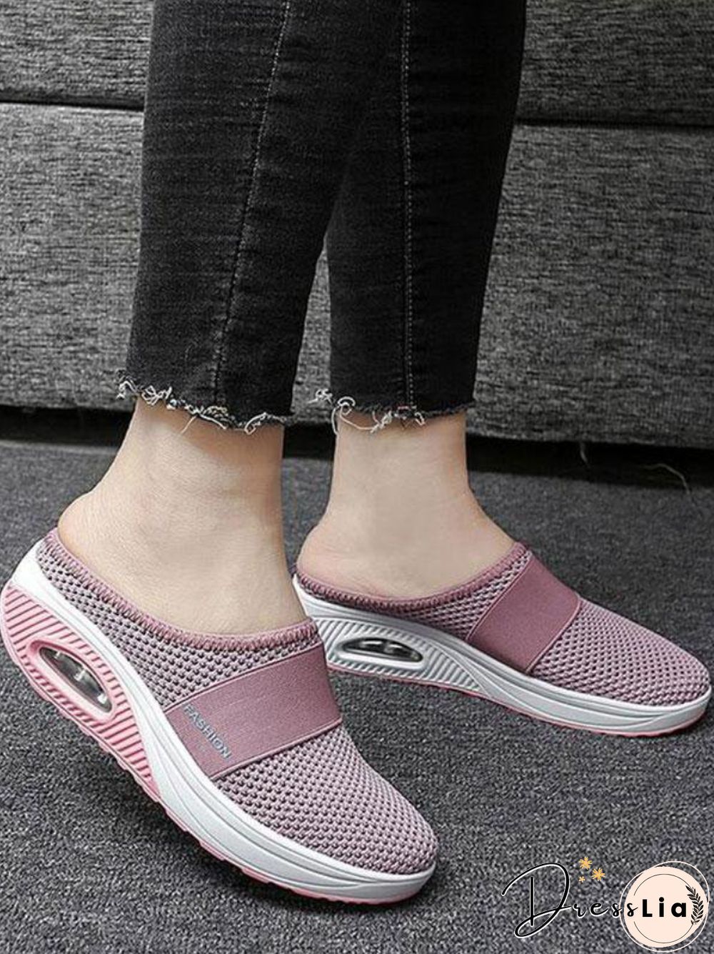 Women Mesh Lightweight Shoes Woman Slippers Wedge Shoes Female Air Cushion Sandals Thick Bottem Casual Sneakers Plus Size 43