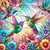 Flowers Hummingbird-11CT Stamped Cross Stitch 40*40cm tapestrymarket