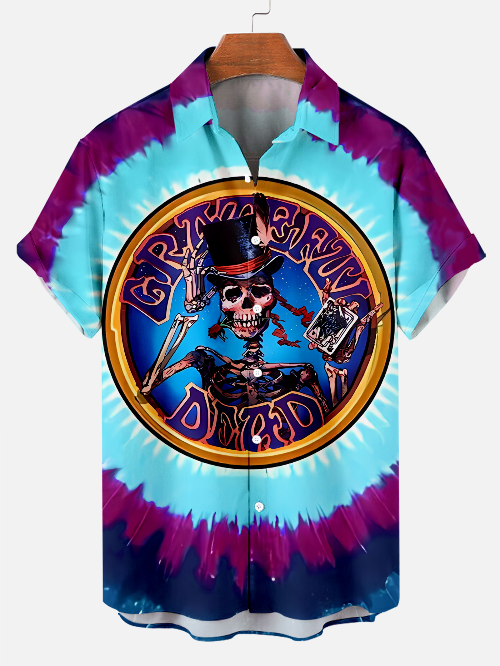 Men revisits classic tie-dye printed shirt PLUSCLOTHESMAN
