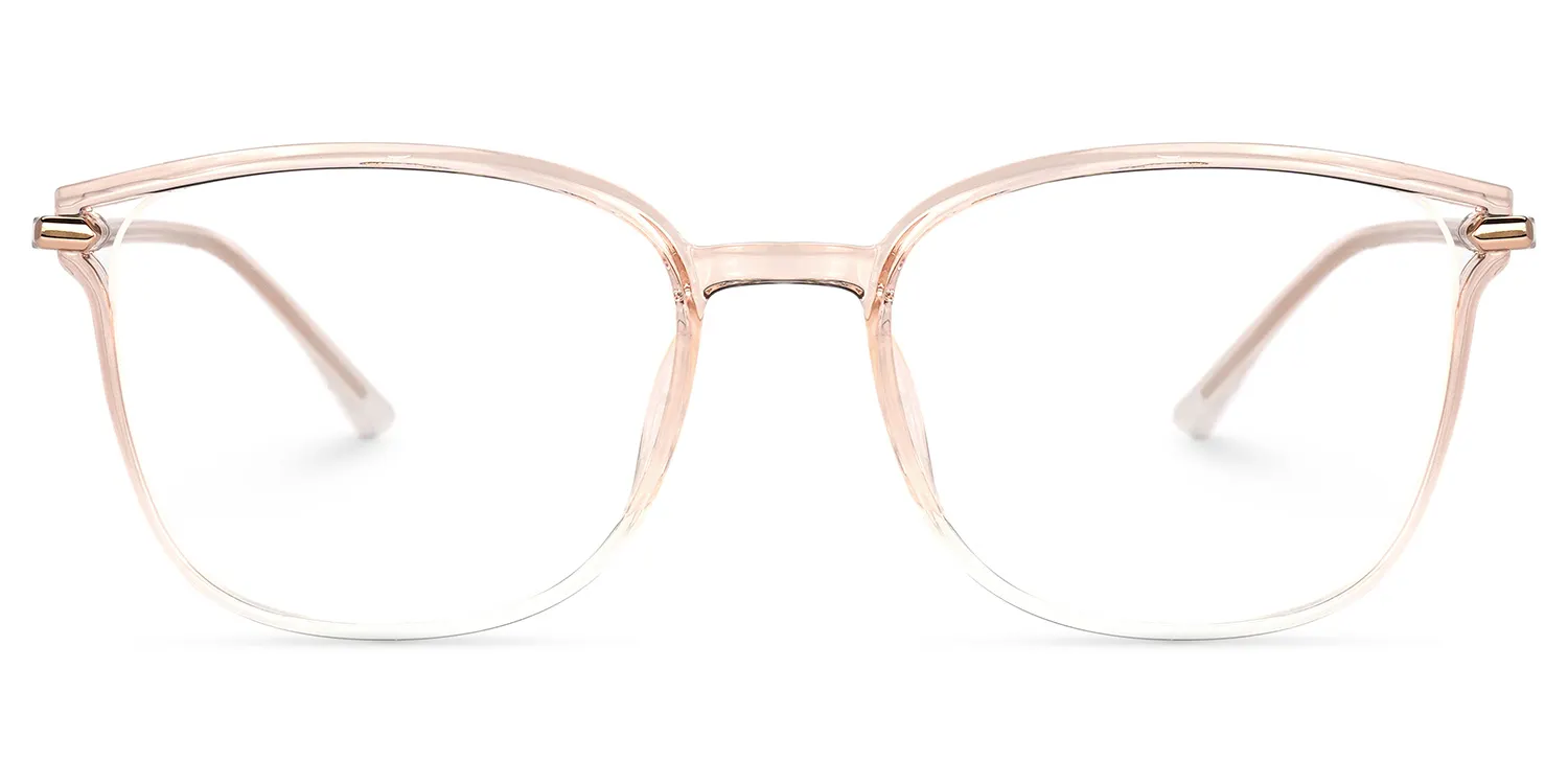 Mander Rosa Kristall Quadratisch Brille Rosa