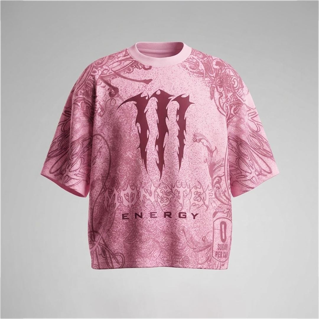 "Monster" pink t-shirt