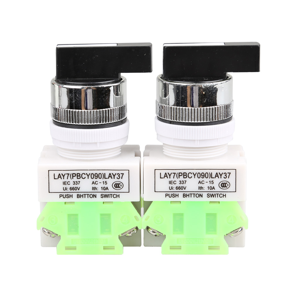 

2pcs ON/OFF/ON Rotary Three Position Selector Switch Power Ignition LAY37, 501 Original