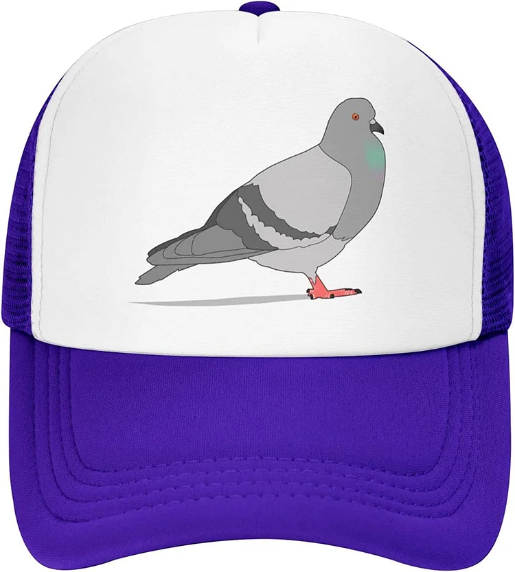 Pigeon Trucker Hat Mesh Cap, Lightweight Adjustable Snapback Sports Hat for Men and Women