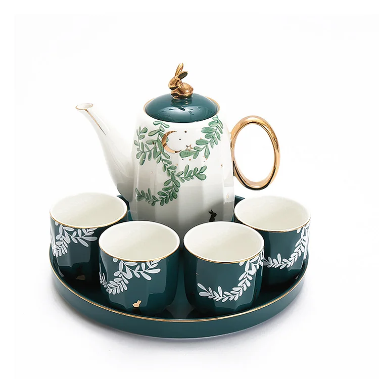 Set of 6 Juniper Porcelain Teapot Sets | AvasHome