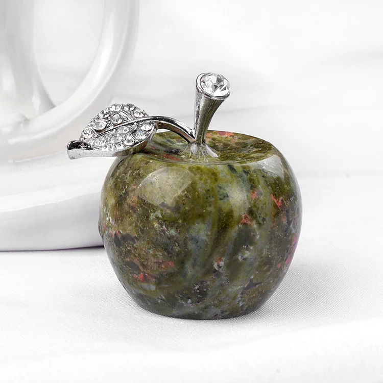 Olivenorma Small Crystal Apple Home Gemstone Decoration