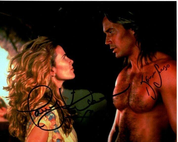 KEVIN SORBO and TAWNY KITAEN signed autographed HERCULES Photo Poster painting