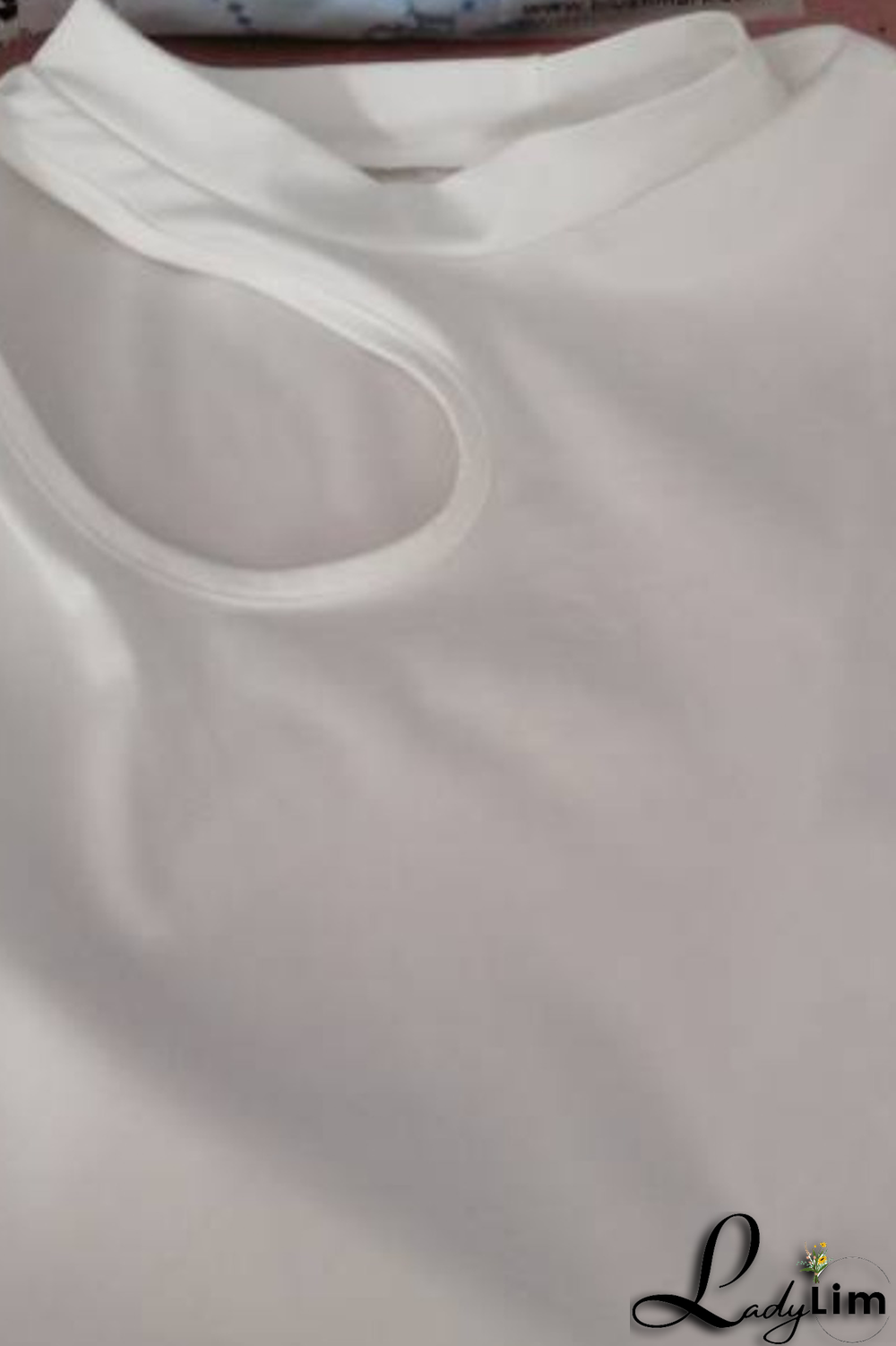 Cream White Sexy Solid Patchwork Half A Turtleneck Tops