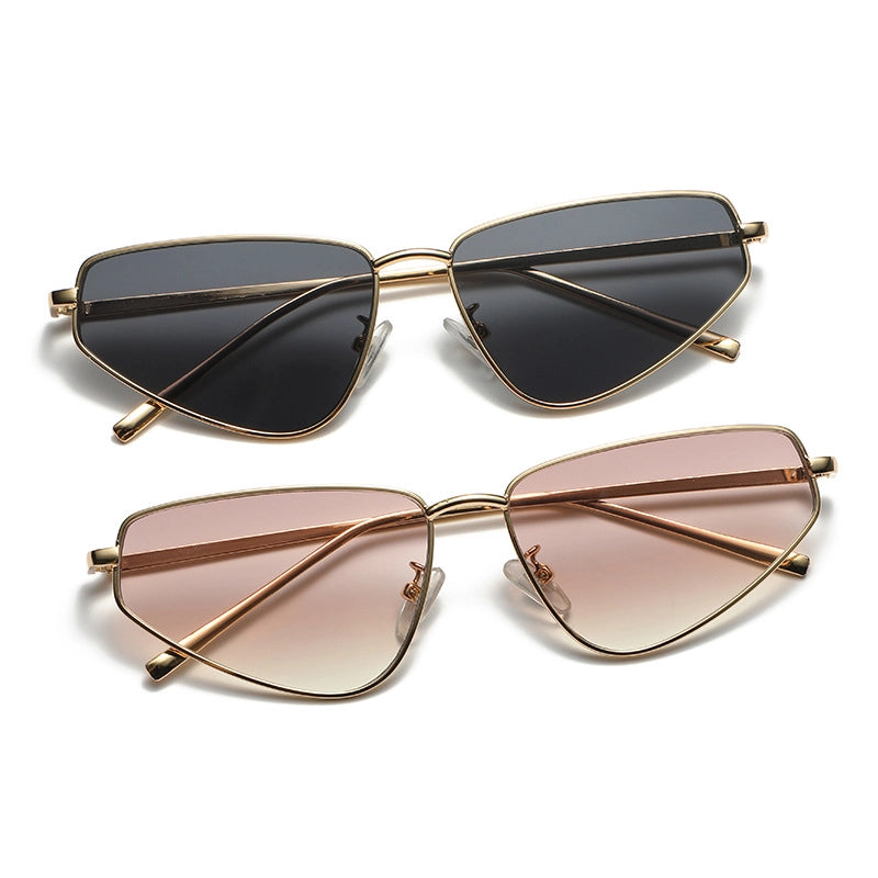 Retro Solid Color Ac Cat Eye Full Frame Women’s Sunglasses