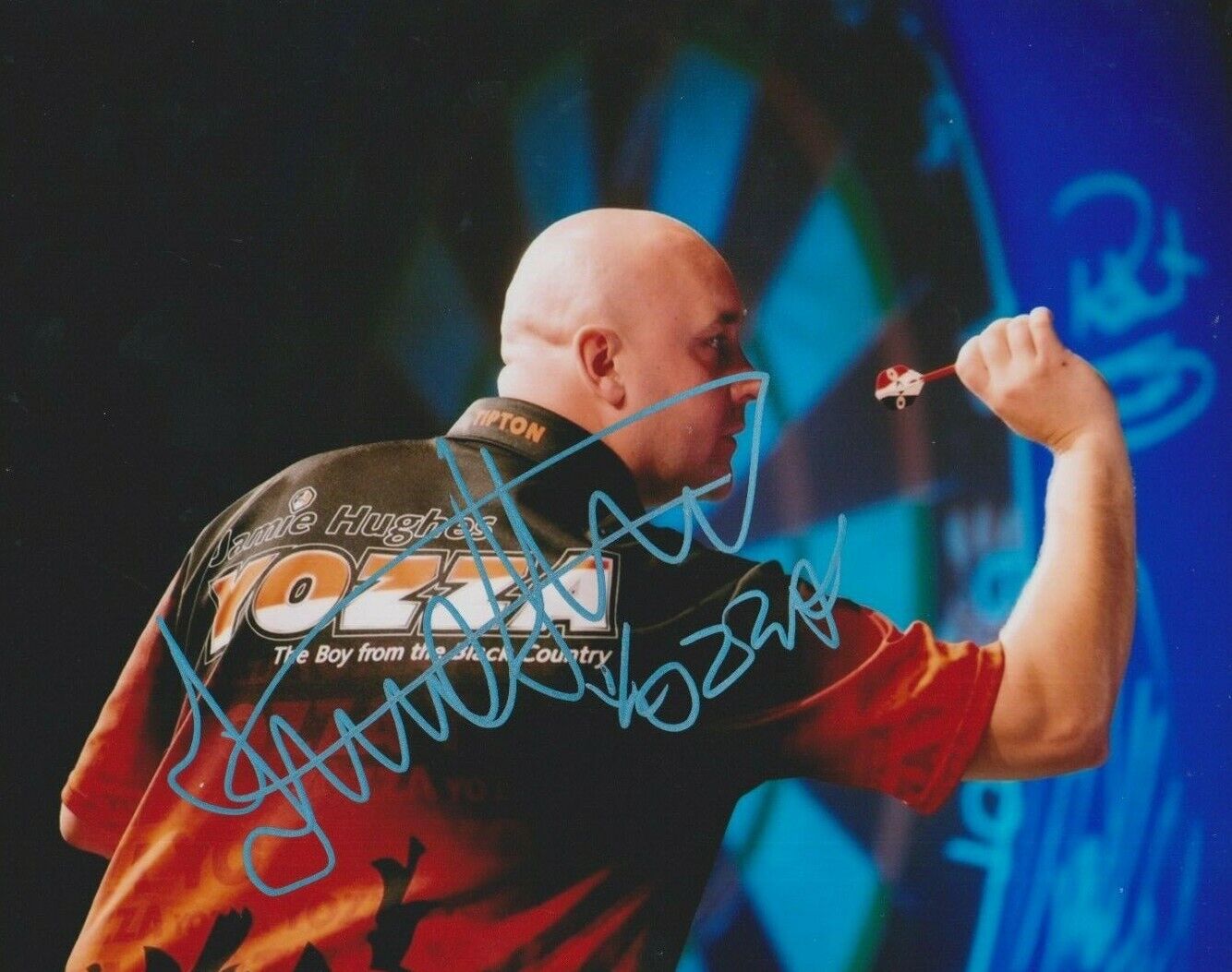 Jamie 'Yozza' Hughes **HAND SIGNED** 8x10 Photo Poster painting ~ Darts ~ AUTOGRAPHED