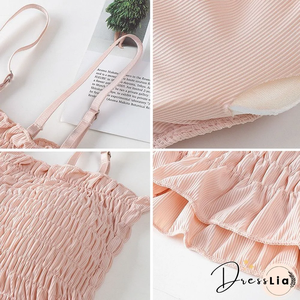 Camisole Women All Match Ruffles Female Summer Candy Color Ulzzang Sweet Preppy Style New Hot Sale Basic Mujer De Moda Soft Chic
