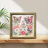 Diamond Painting Special Shaped Drill Butterfly and Flower With Frame(8.46x8.46inch)