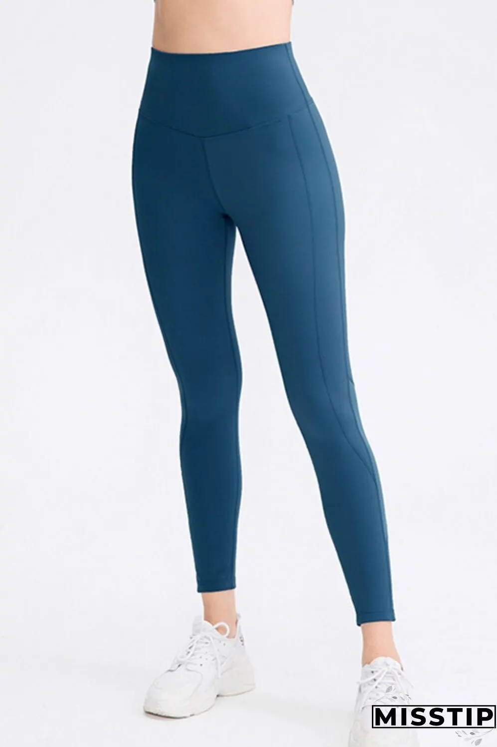 Wide Waistband Slim Fit Long Sports Pants