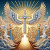 Croix ail&eacute;e - peinture diamant de forme sp&eacute;ciale - 30*30cm
