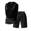 Men's Loose-Fit Casual Hooded Vest And Shorts Athletic Set by Inlyline