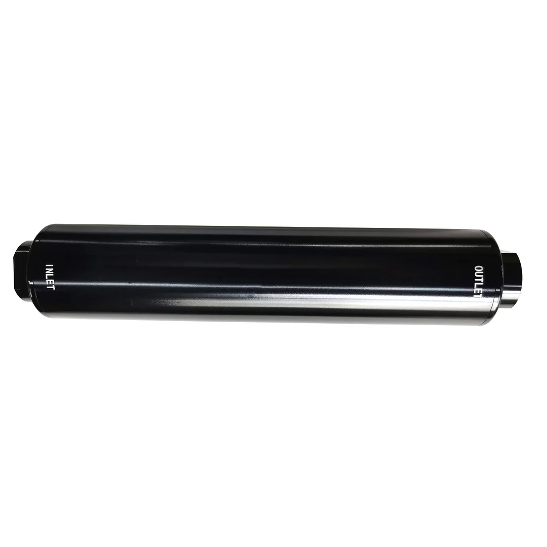 Alloyworks Aluminum Universal High Volume Flow 10 AN Inline Fuel Filter Black