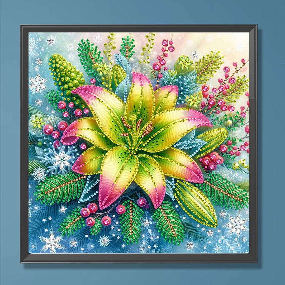 Lily - Partial Special Shaped Drill Diamond Painting Kits (Canvas|30*30cm)