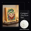 (25x25cm)DIY Pearl Painting Xmas Framed Handmade Pearl Material Art Kit Living Room Decor