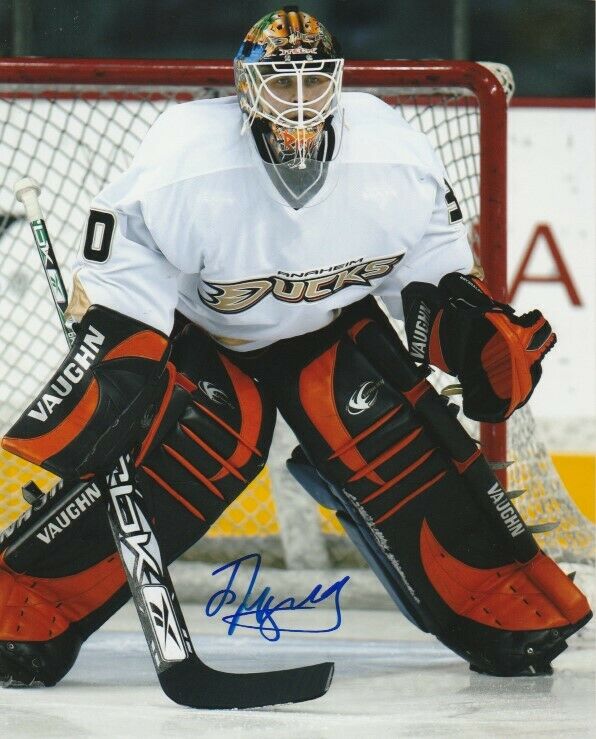 ILYA BRYZGALOV SIGNED ANAHEIM DUCKS GOALIE 8x10 Photo Poster painting! Autograph