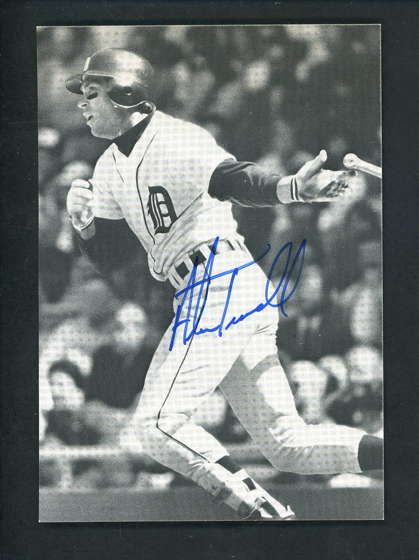 Alan Trammell Signed Autographed 3 1/2 x 5 Photo Poster painting Detroit Tigers