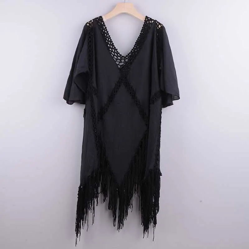 Bathroom Outings Women Pareo For The Beach Cover Up Summer Dress 2021 Irregular Patchwork Polyester Tunic Robe De Plage Bath