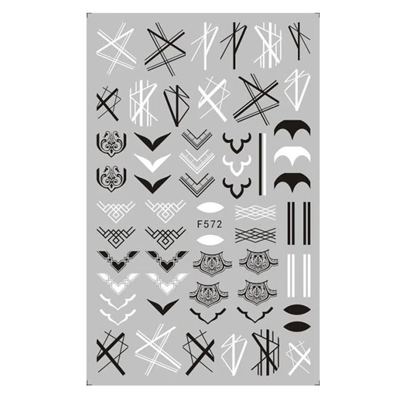 1PC 3D Nail Stickers Fan Leaf Dried Flower Shiny Sliders Nail Art Decorations Lucky Clover Pattern Foil Nail Art Manicure-Nail Inspo