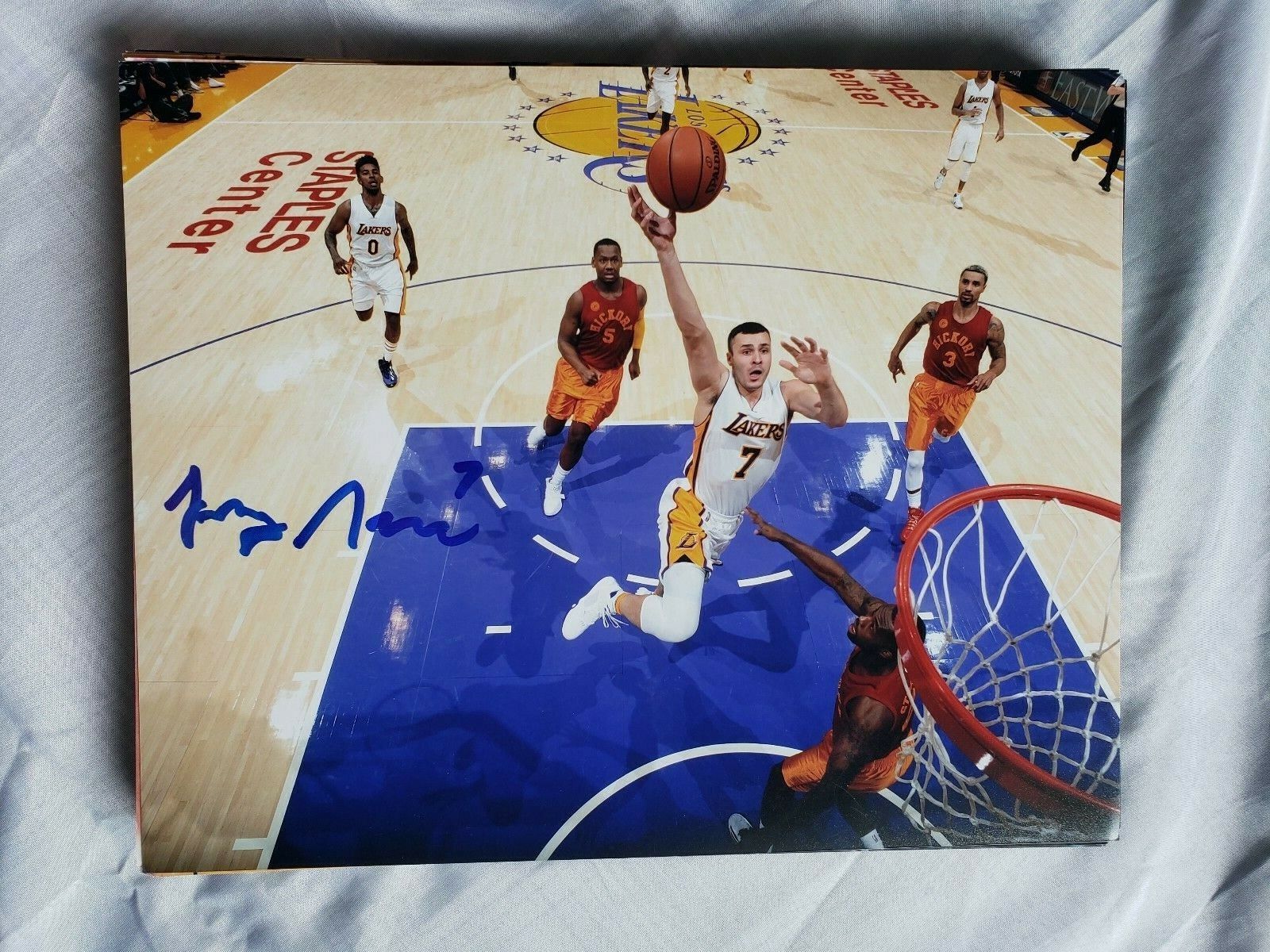 LARRY NANCE JR LOS ANGELES LAKERS SIGNED AUTOGRAPHED 8x10 Photo Poster painting COA BASKETBALL