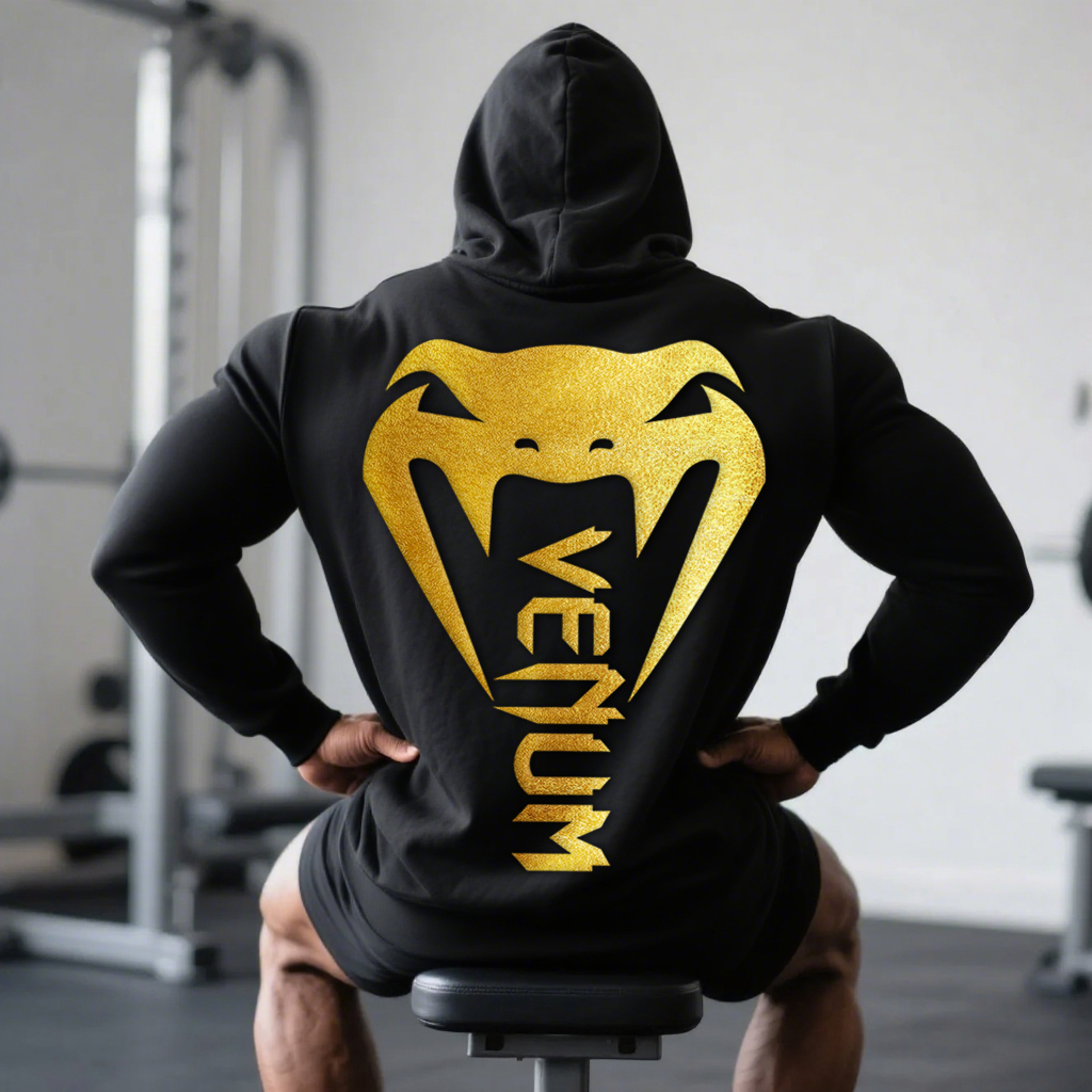 Hot Stamping Large Size Loose Comfortable Breathable Hooded Sweatshirt Fitness Sports Extreme Fighting Sweatshirt / TECHWEAR CLUB / Techwear