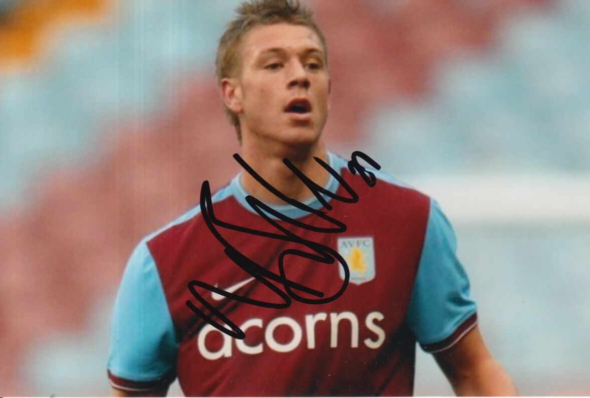 ASTON VILLA HAND SIGNED NATHAN BAKER 6X4 Photo Poster painting 1.