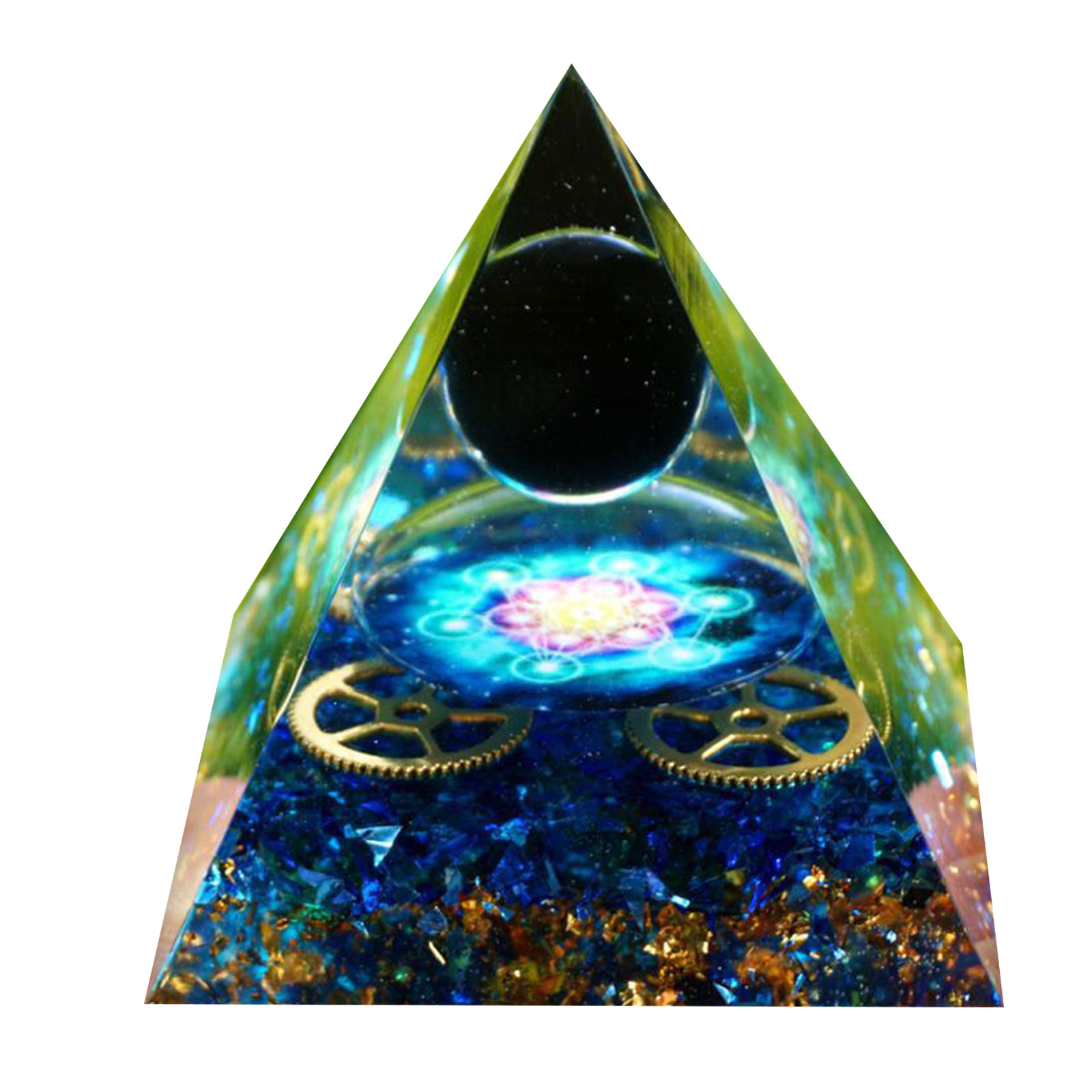 

6cm Natural Orgonite Pyramid Chakra, 501 Original