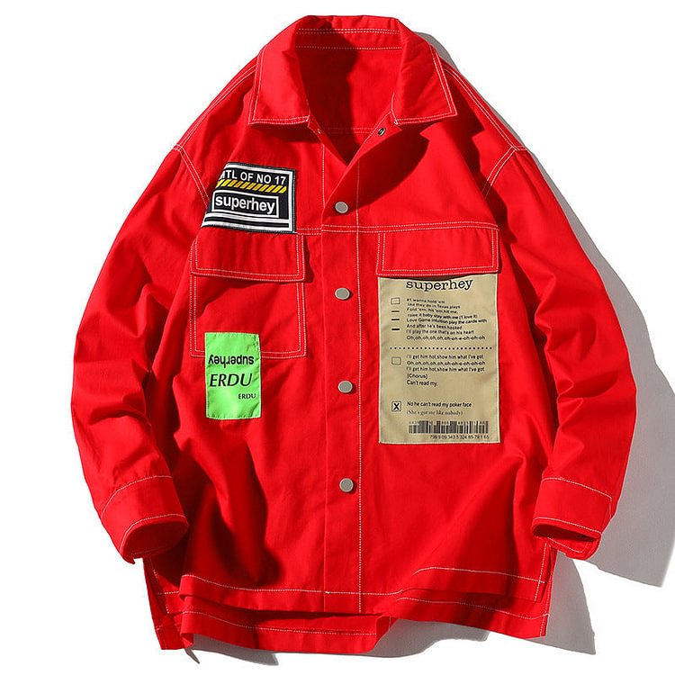 Men's Fall plus Size Loose Retro Long-Sleeved Shirt Casual Shirt Men's Men Jacket